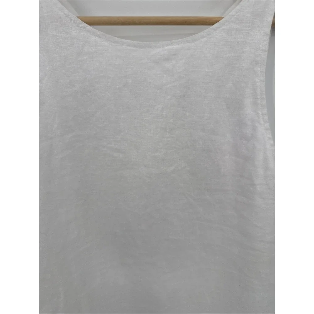 Reformation Womens Jessi White Linen Mini Shift Dress Size 4 Capsule Wardrobe - Picture 3 of 11